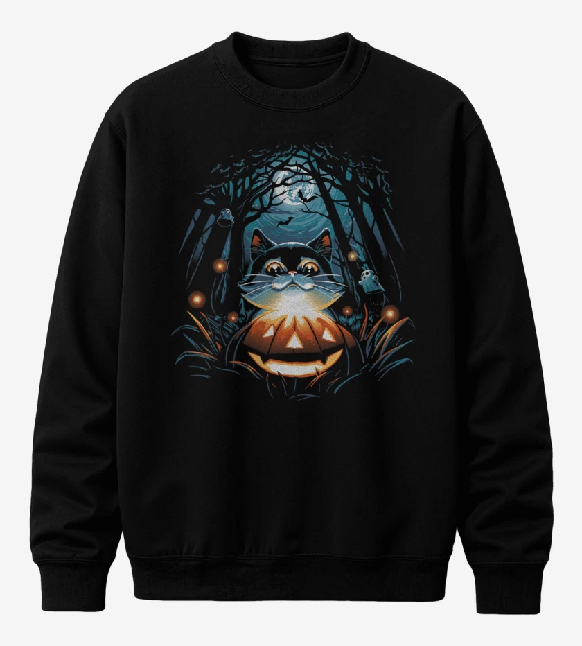 Poleron polo Gatito Halloween