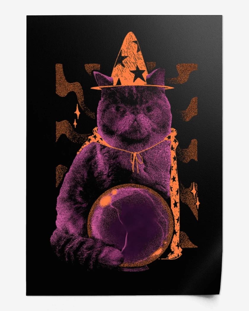 Print Gatito Adivino