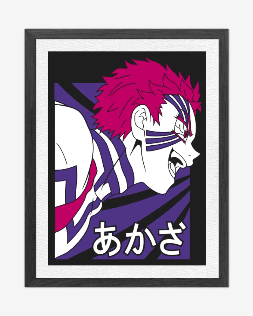 Cuadro decorativo Negro de Akaza Demon