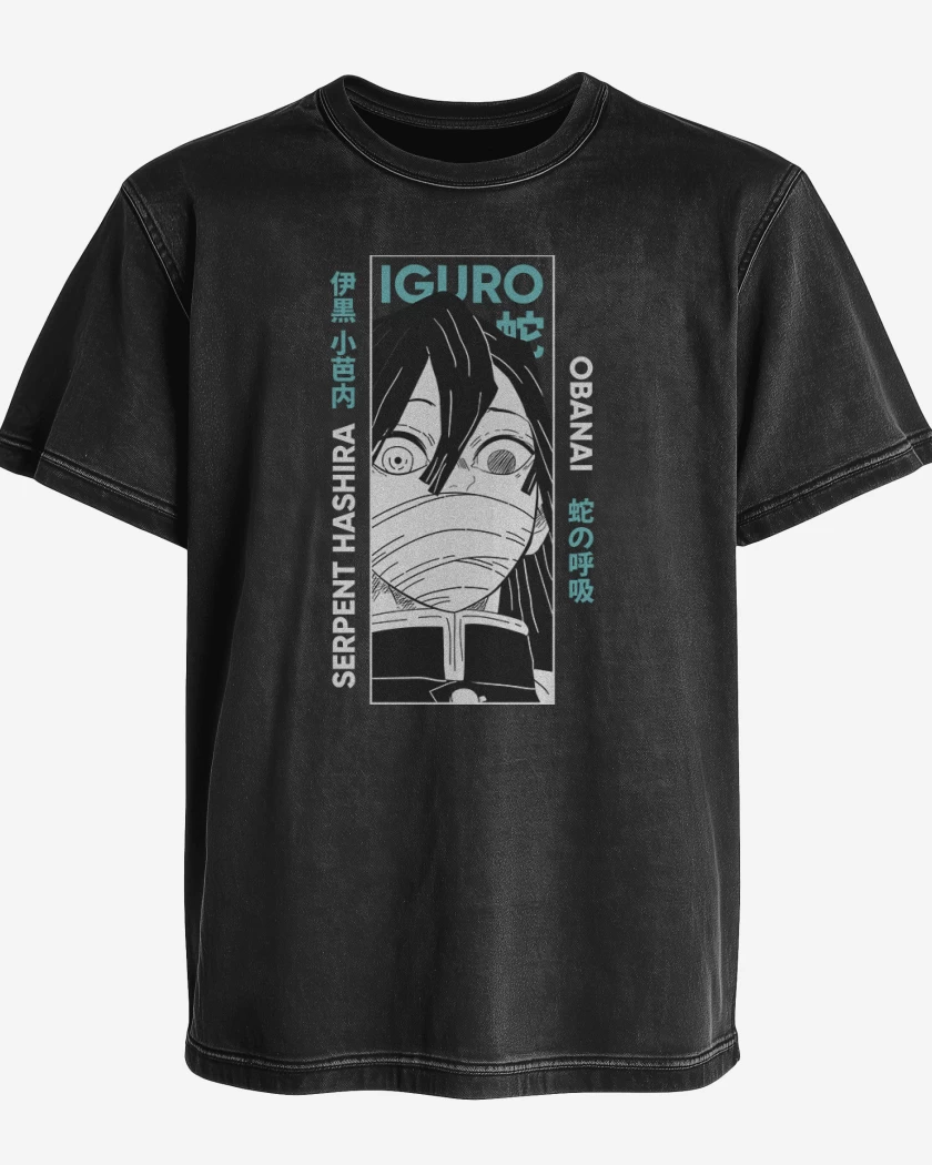 Polera desgastada Negro de Pilar Iguro