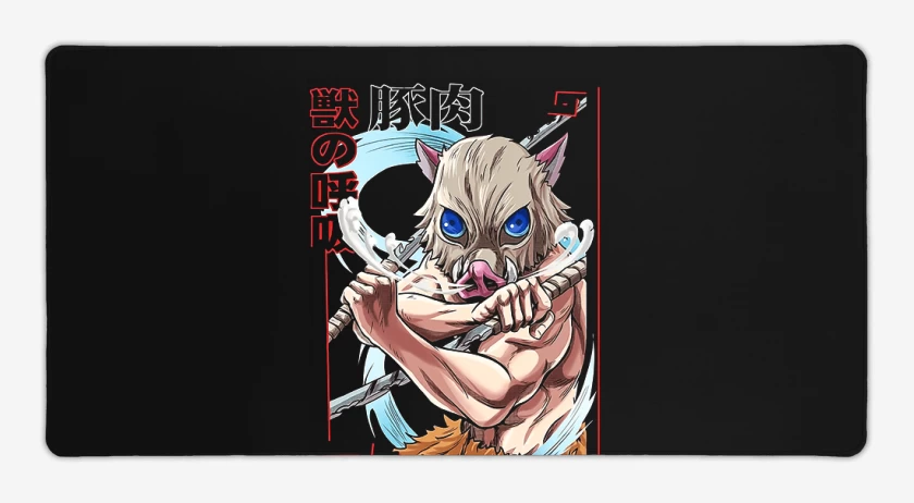 Mouse pad Gamer Negro de Inosuke Bestia