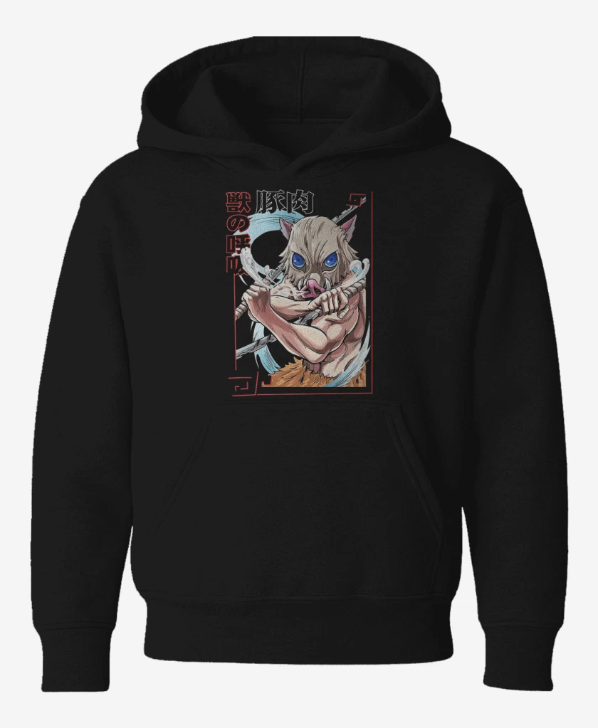 Poleron de niño Negro de Inosuke Bestia