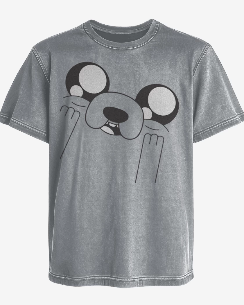Polera desgastada Gris Melange de Jake 3