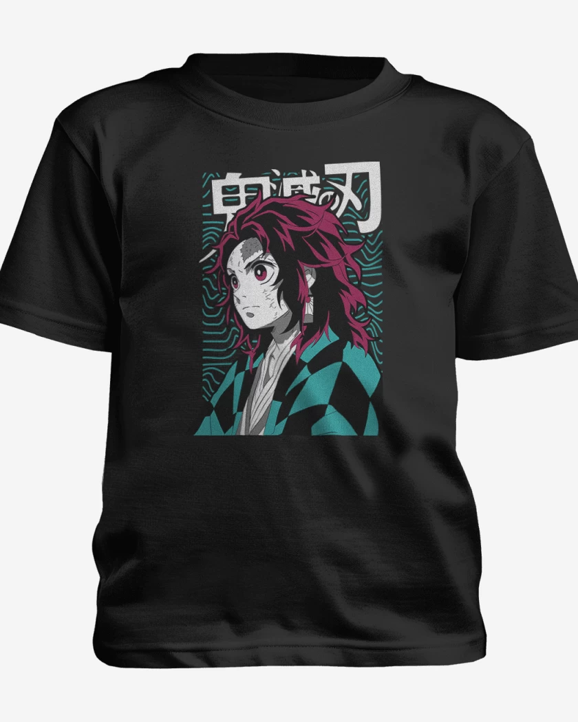 Polera de niño Negro de Joven Tanjiro