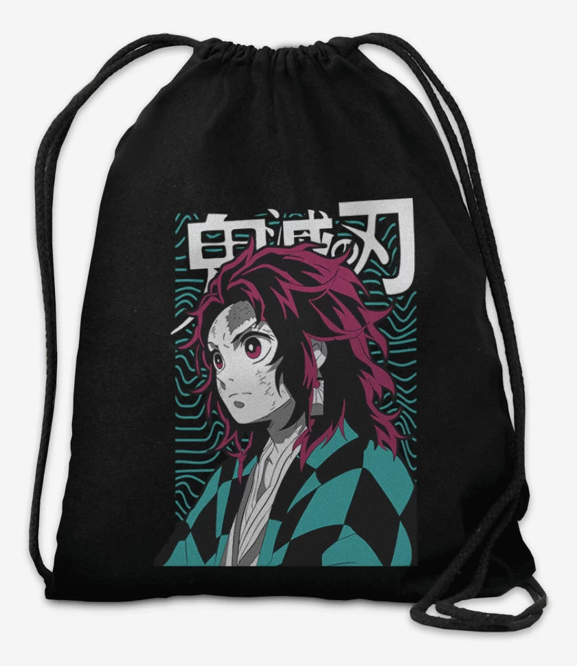 Mochila Negro de Joven Tanjiro
