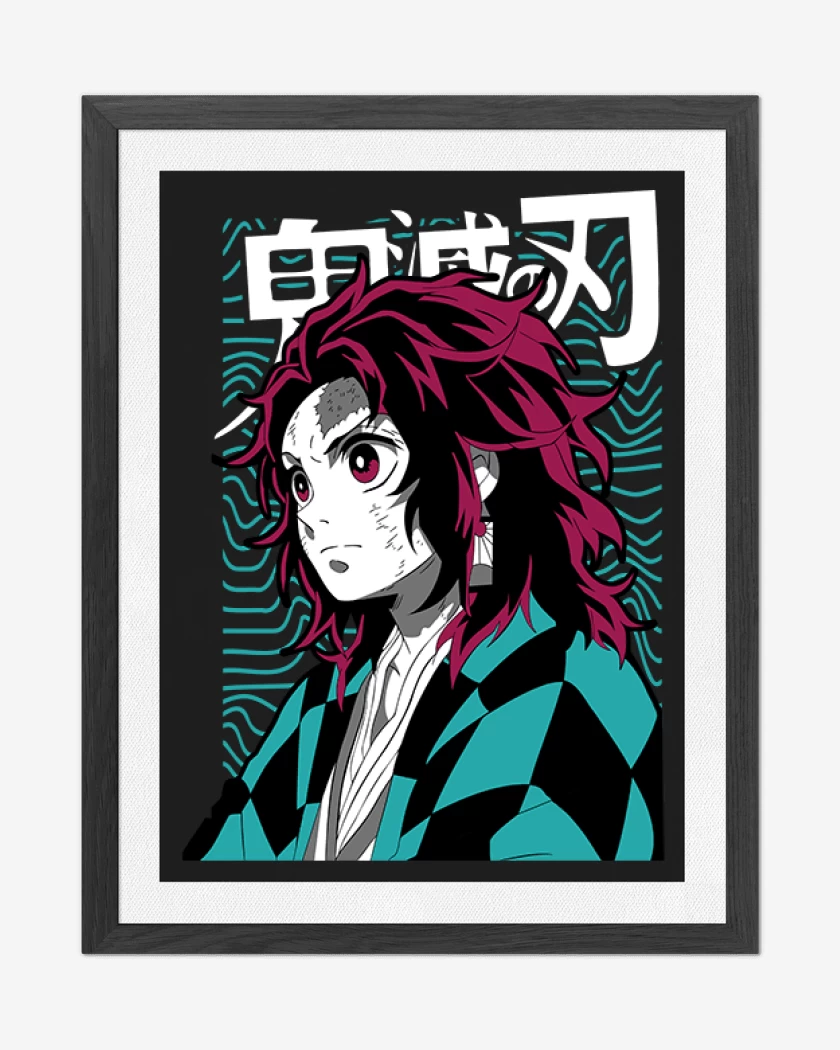 Cuadro decorativo Negro de Joven Tanjiro