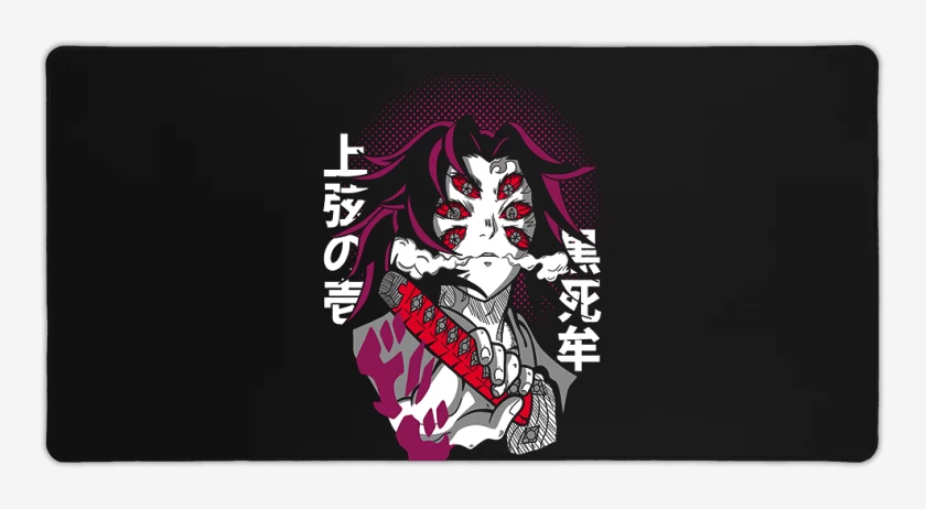 Mouse pad Gamer Negro de KOKUSHIBO DEMON