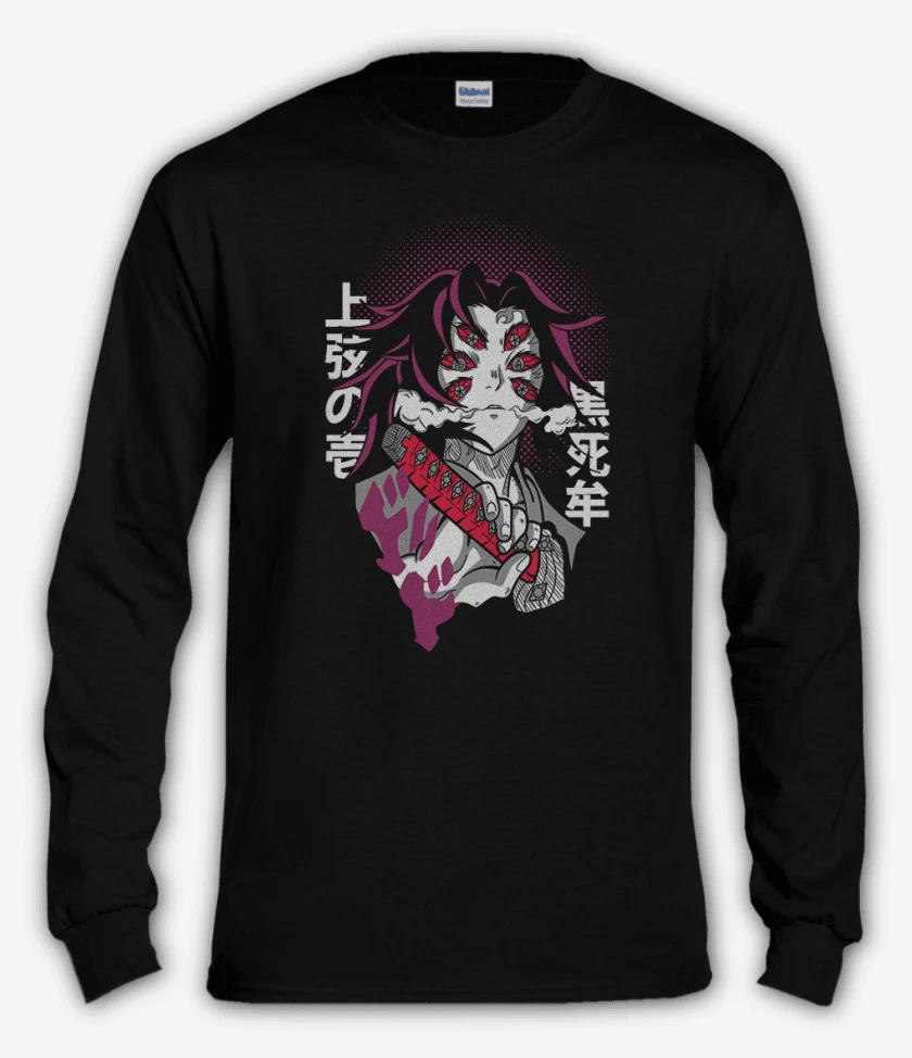 Polera manga larga Negro de KOKUSHIBO DEMON