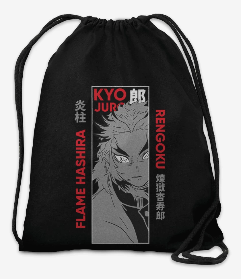 Mochila Negro de Kyojuro Rengoku 