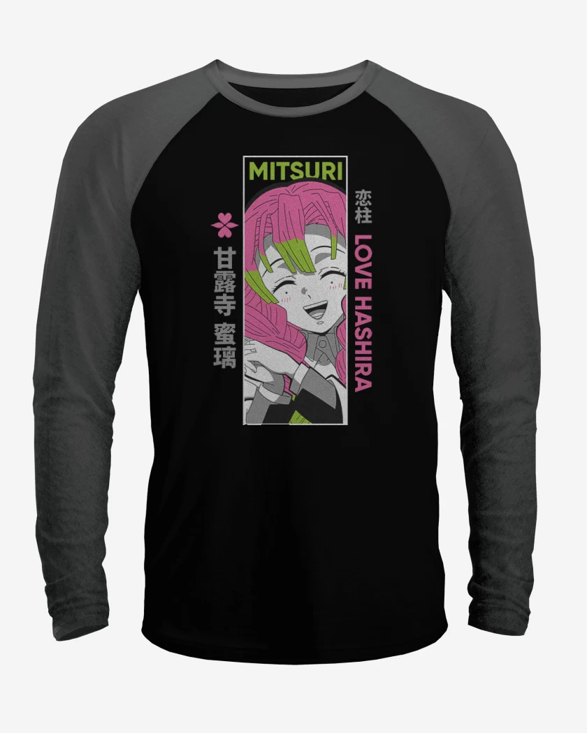 Polera Raglan Negro / Negro Heather de Mitsuri Pilar