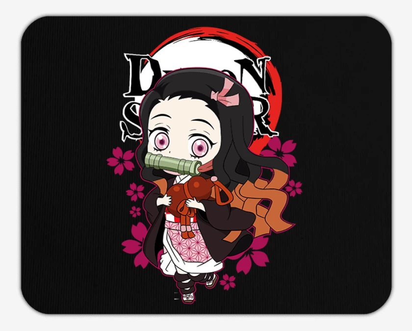 Mousepad Negro de Nezuko Chivi