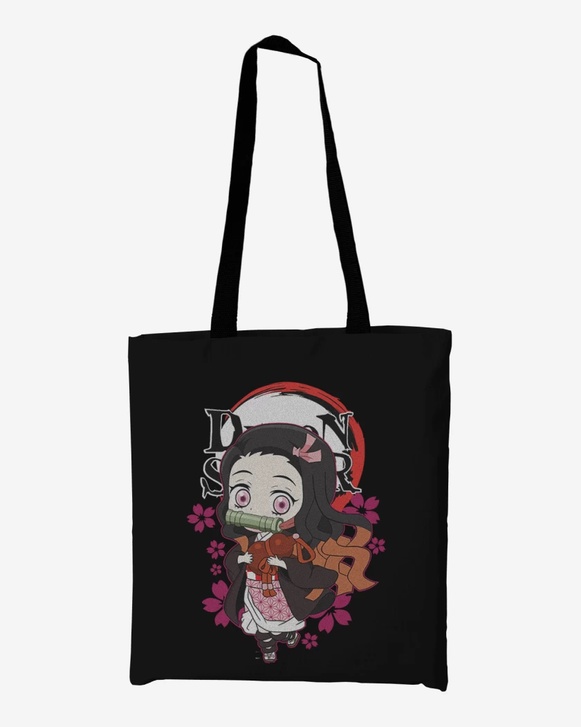 Totebag Negro de Nezuko Chivi