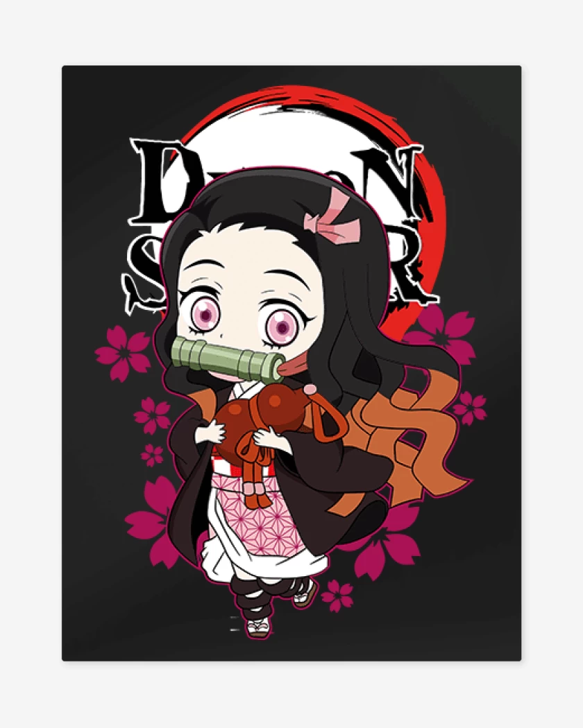 Print metalico Negro de Nezuko Chivi
