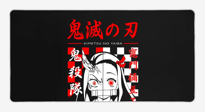 Mouse pad Gamer Negro de Nezuko demon