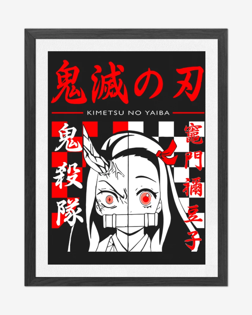 Cuadro decorativo Negro de Nezuko demon