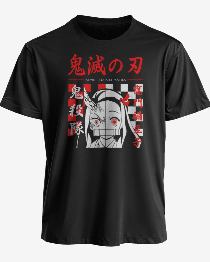 Polera premium Negro de Nezuko demon