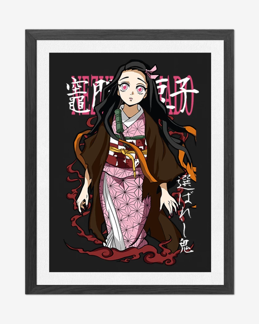 Cuadro decorativo Negro de Nezuko kamado 2