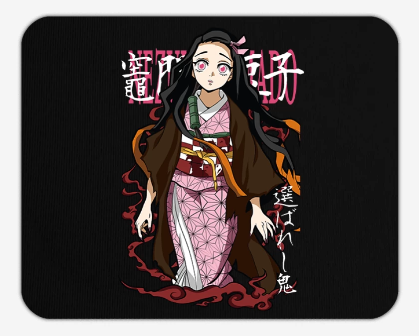 Mousepad Negro de Nezuko kamado 2