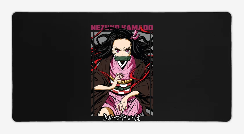 Mouse pad Gamer Negro de Nezuko Kamado demon