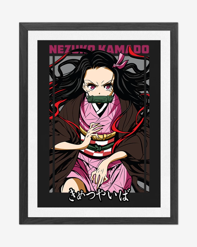 Cuadro decorativo Negro de Nezuko Kamado demon