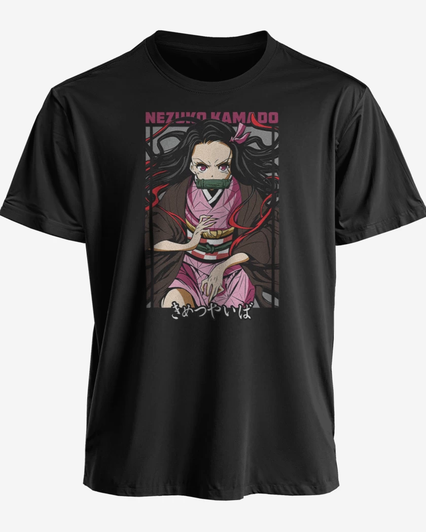 Polera premium Negro de Nezuko Kamado demon