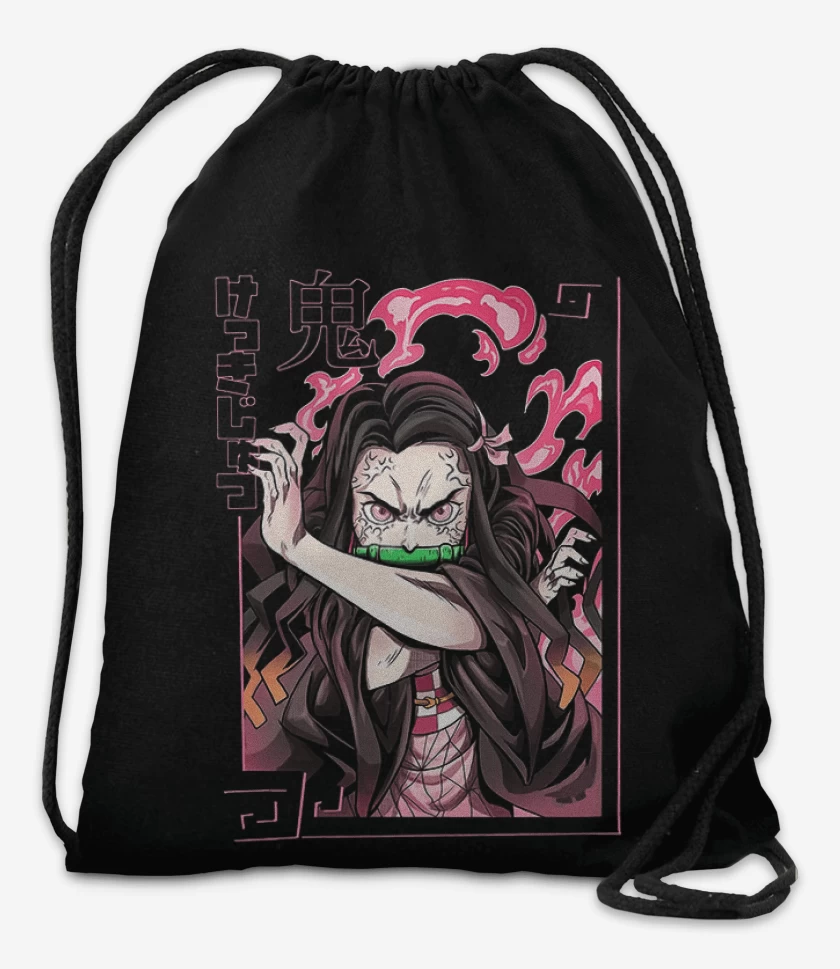 Mochila Negro de Nezuko Kimetsu no yaiba
