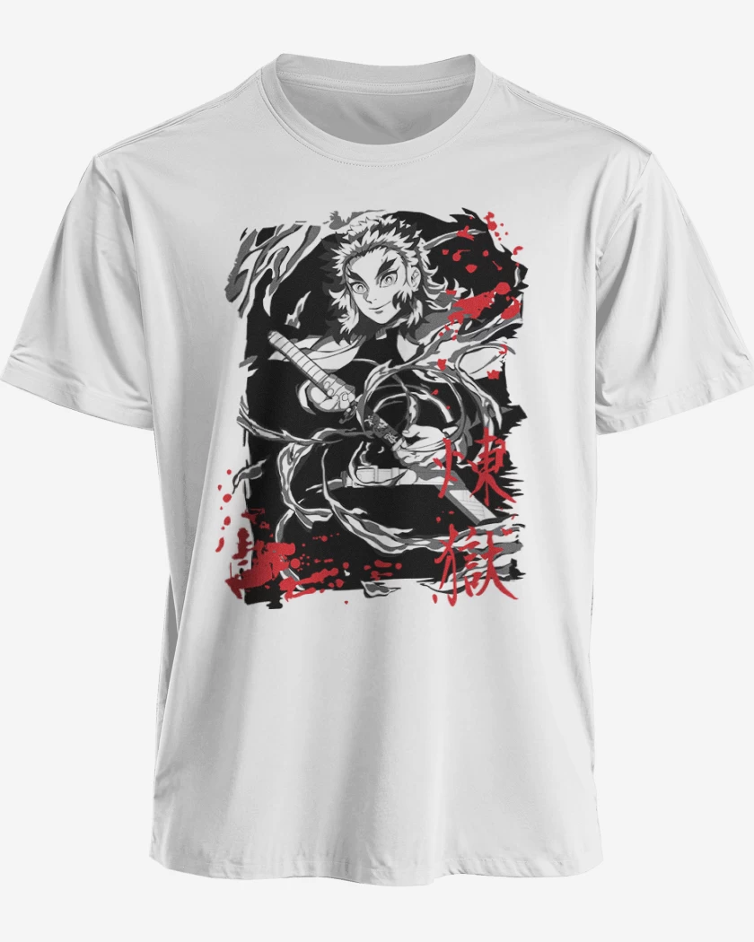 Polera Rengoku pilar de fuego