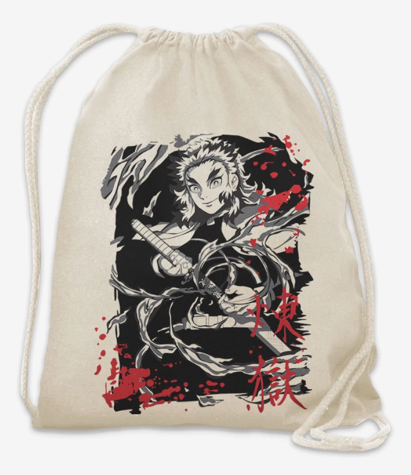 Mochila Blanco de Rengoku pilar de fuego