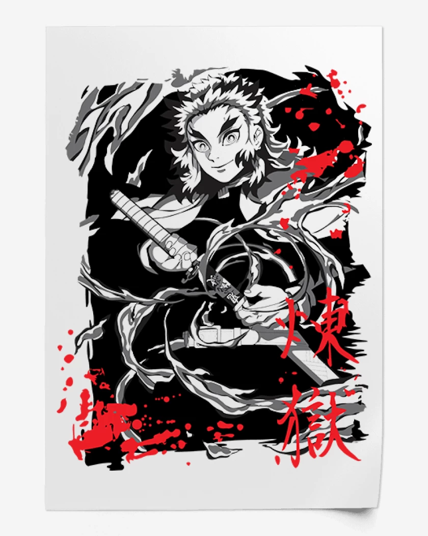 Print Rengoku pilar de fuego