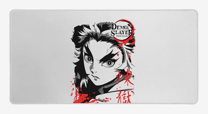 Mouse pad Gamer Blanco de Rengoku 2