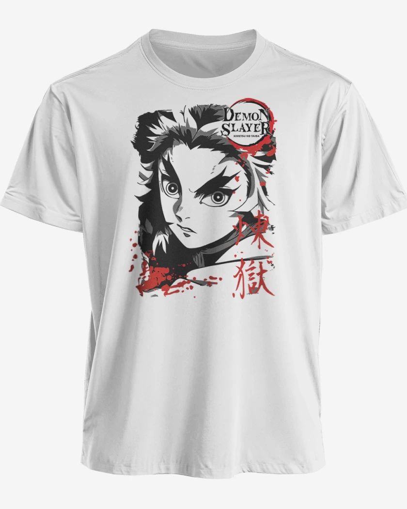 Polera premium Blanco de Rengoku 2