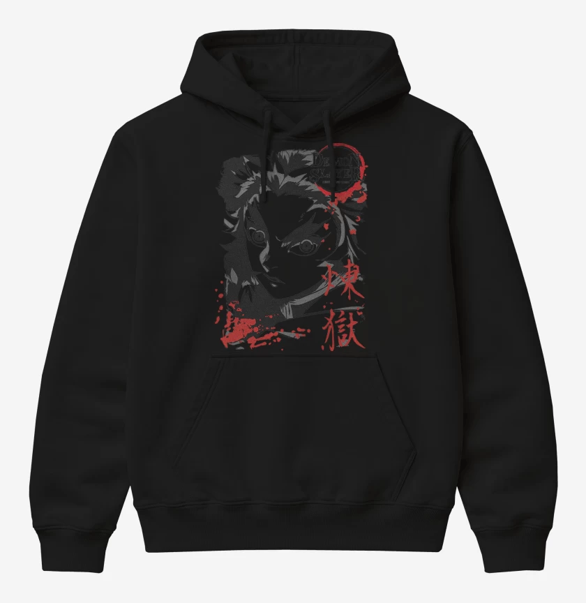 Poleron Canguro básico Negro de Rengoku 2