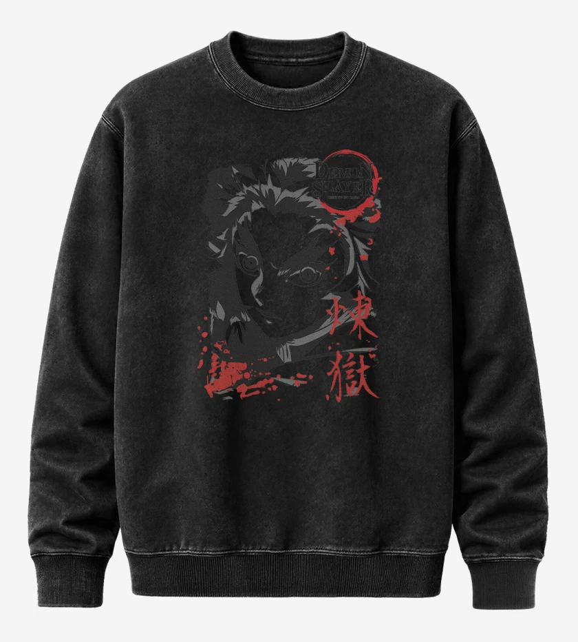 Poleron Polo Acid Wash Negro de Rengoku 2