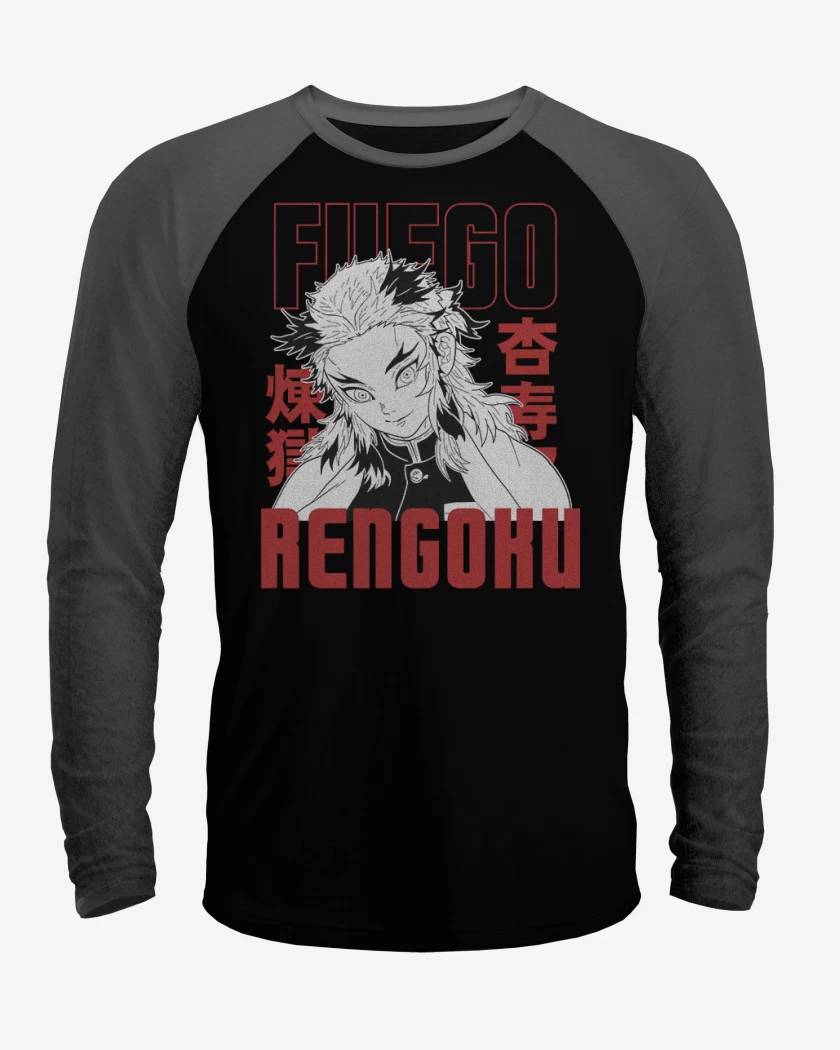 Polera Raglan Rengoku Fuego