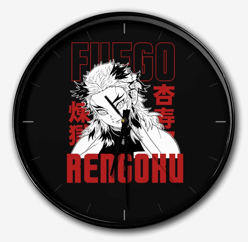 Reloj Negro de Rengoku Fuego