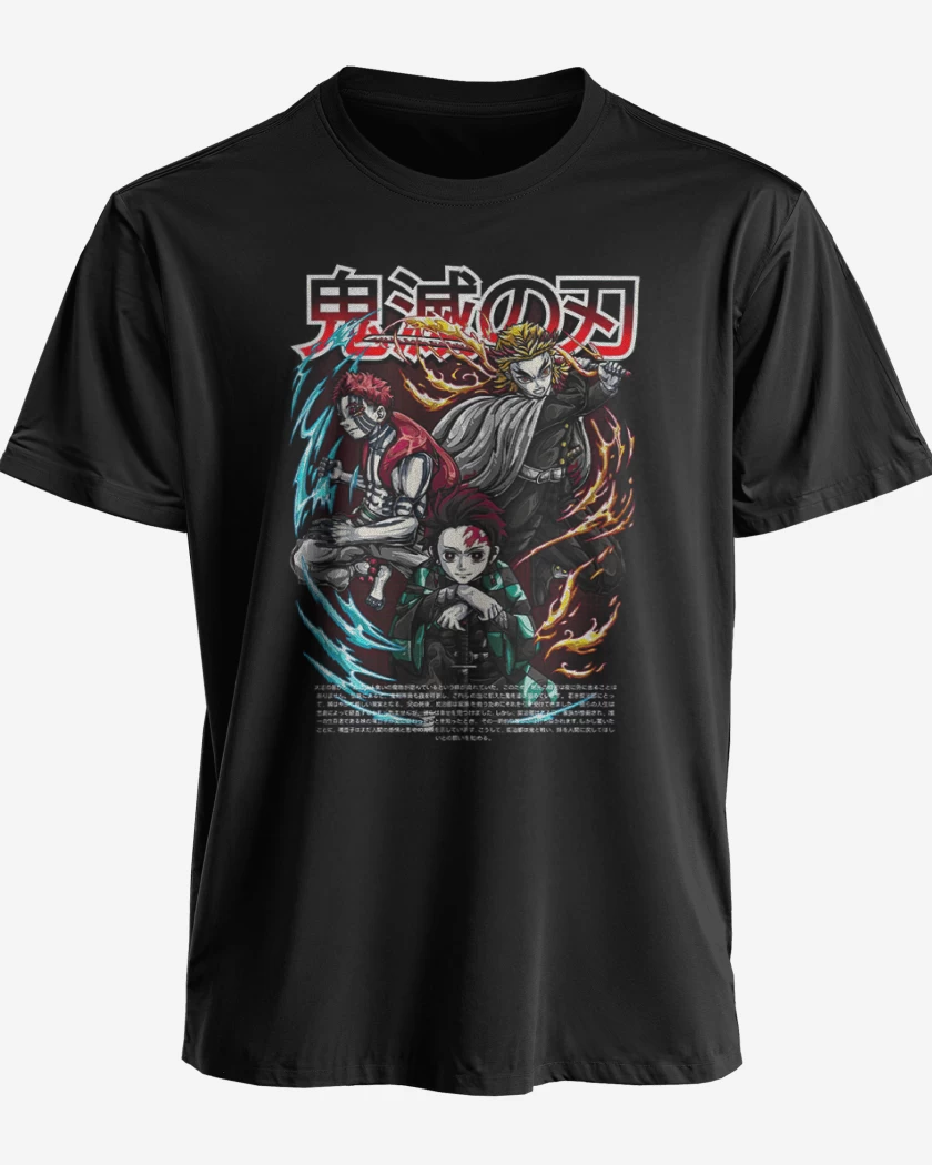 Polera Rengoku y Tanjiro vs Akaza