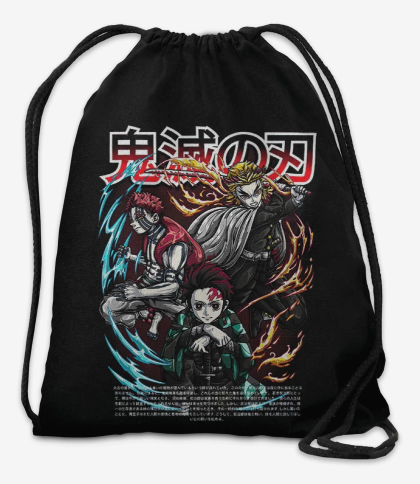 Mochila Negro de Rengoku y Tanjiro vs Akaza