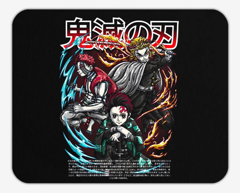 Mousepad Rengoku y Tanjiro vs Akaza