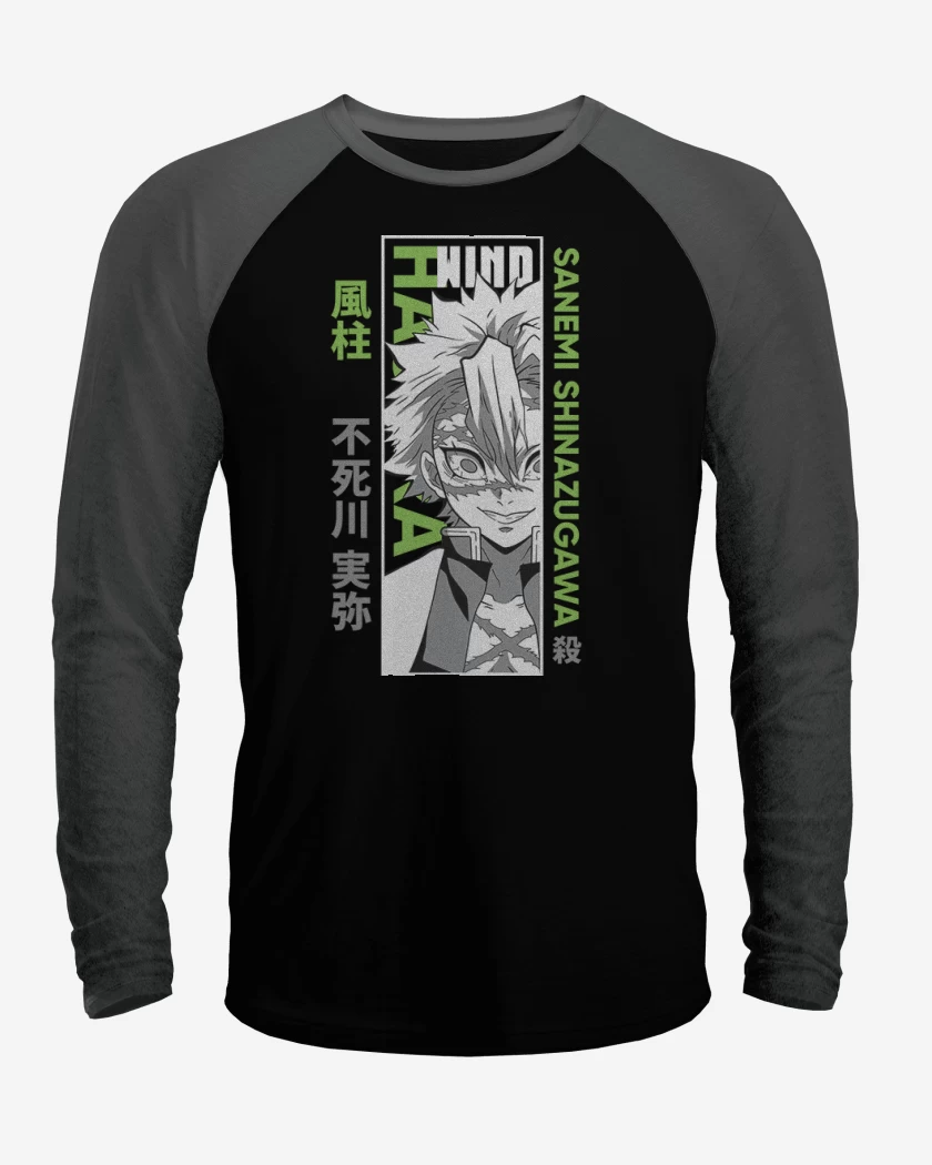 Polera Raglan Negro / Negro Heather de Pilar Sanemi