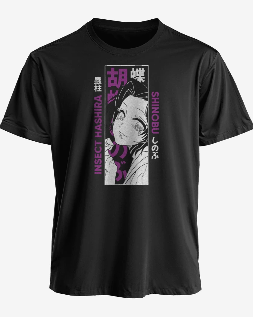 Polera premium Negro de Shinobu pilar del insecto