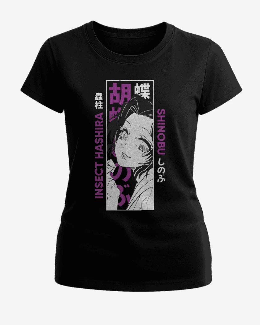 Polera de Mujer Negro de Shinobu pilar del insecto