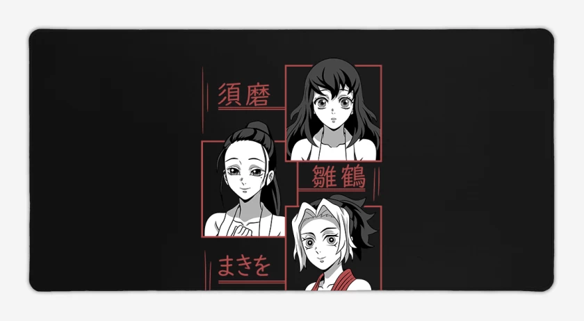 Mouse pad Gamer Negro de Suma Hinatsuro y Makio