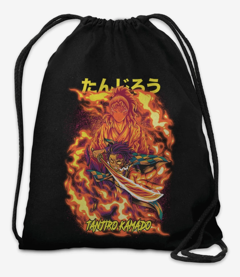 Mochila Negro de Tanjiro Kamado Respiración solar 