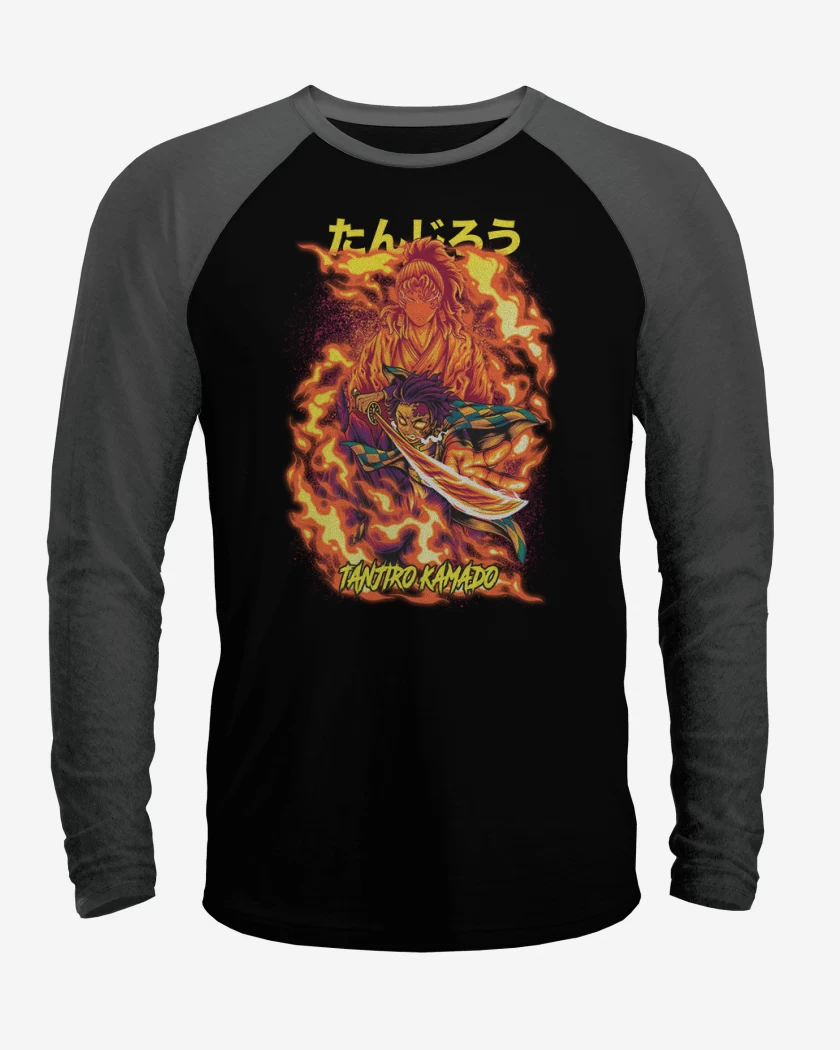 Polera Raglan Tanjiro Kamado Respiración solar 