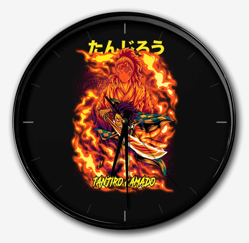 Reloj Negro de Tanjiro Kamado Respiración solar 
