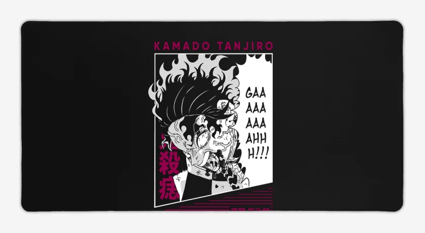 Mouse pad Gamer Negro de Tanjiro Rage