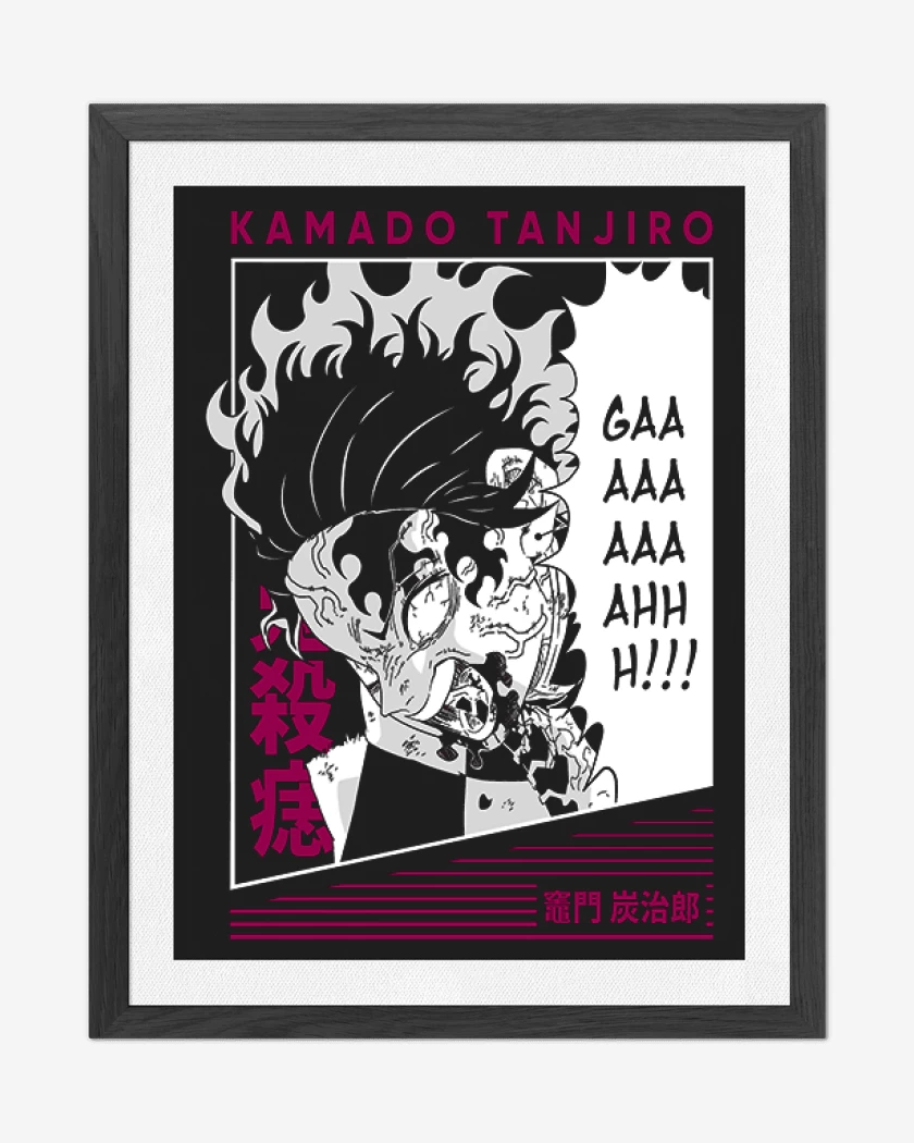 Cuadro decorativo Negro de Tanjiro Rage
