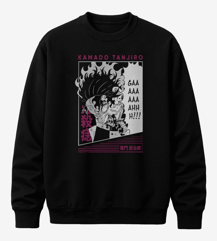Poleron polo Negro de Tanjiro Rage