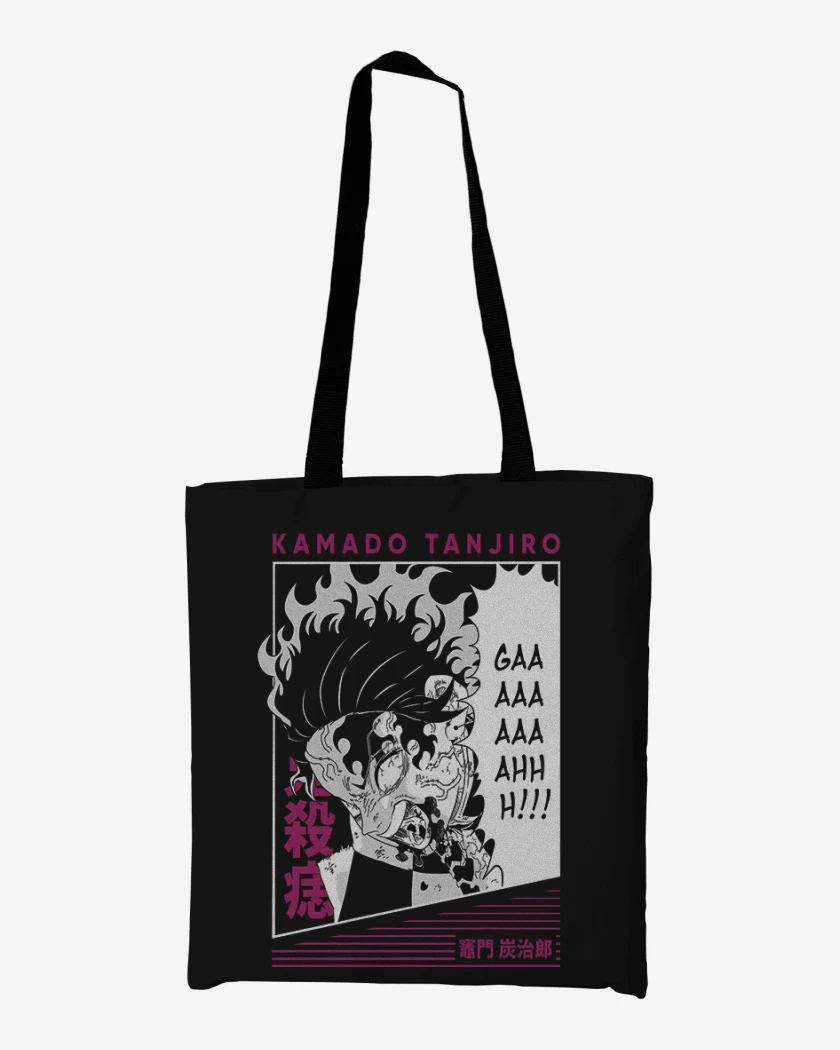 Totebag Negro de Tanjiro Rage