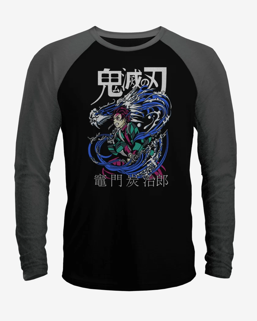 Polera Raglan Tanjiro Respiracion del agua